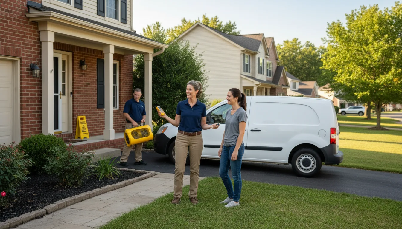 Residential water damage restoration in Apache, OK